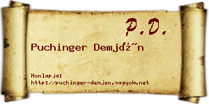 Puchinger Demjén névjegykártya